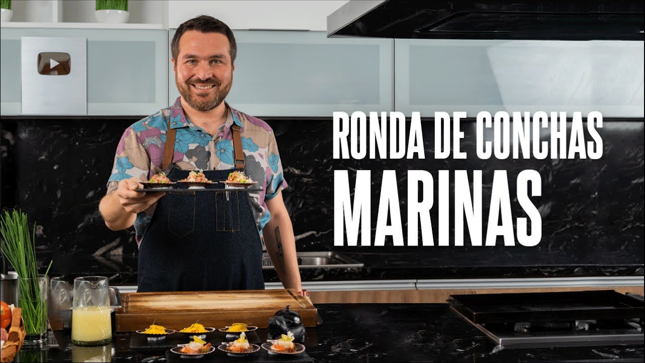 Three Scallop Preparations: Bloody Mary, Grilled with Ají Amarillo Tiger's Milk, and A la Chalaca