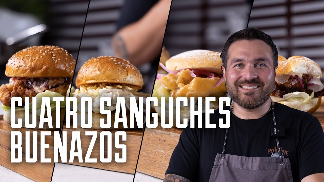 4 Peruvian Sandwiches: Broaster Chicken, Classic Chicken, Silverside Fish & Oriental Chicharrón