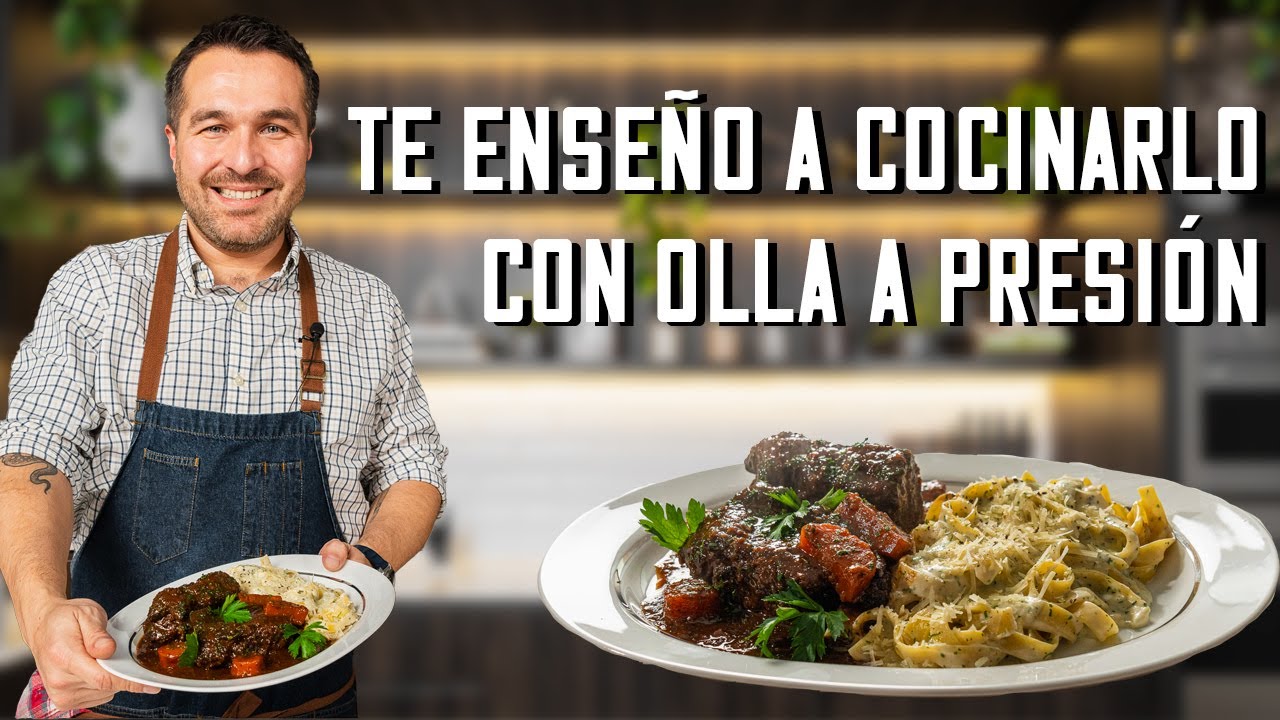 Beef Short Rib Braised in Red Wine with Cream Pasta