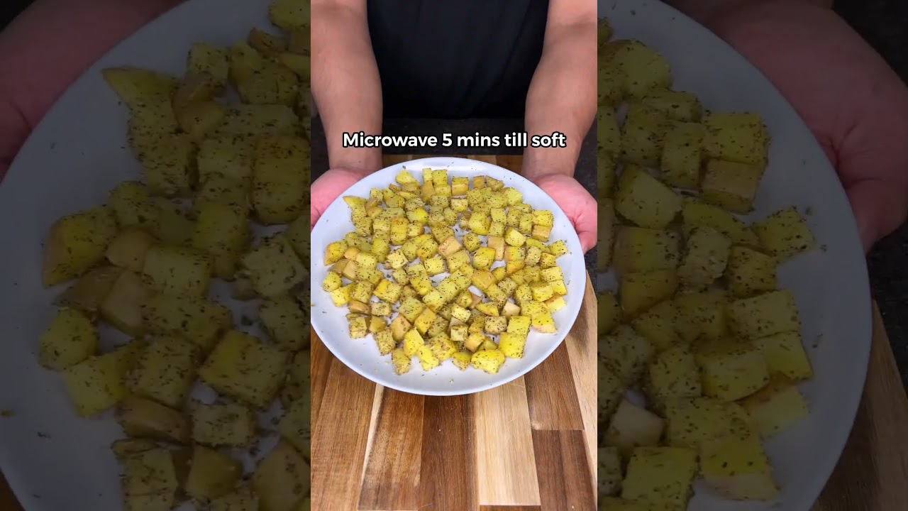 High Protein Breakfast: Crispy Potatoes and Creamy Scrambled Eggs