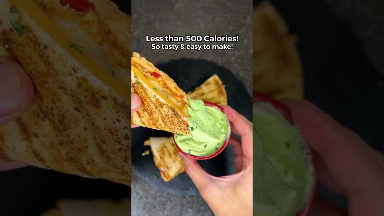 High Protein Cheesy Chicken Quesadilla for Weight Loss
