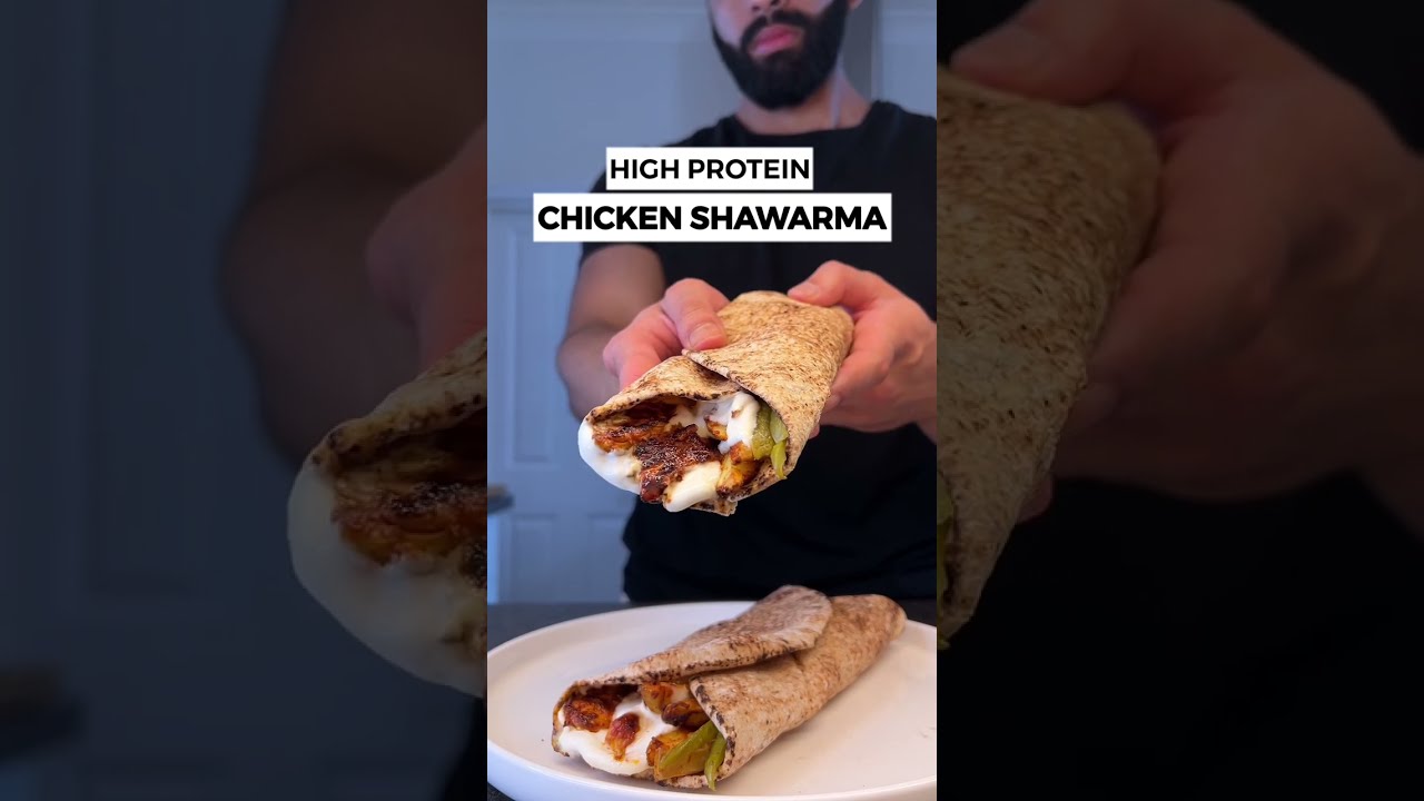 High Protein Chicken Shawarma (390 Calories)