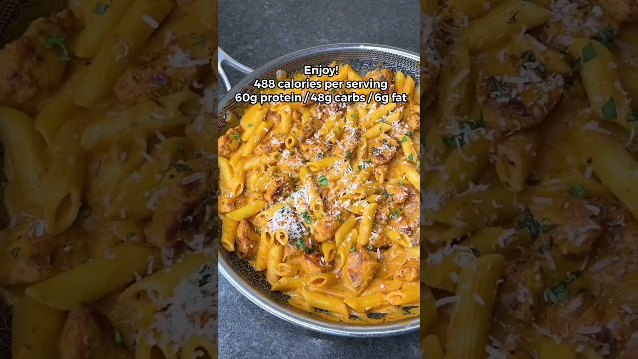 High Protein Creamy Chicken Pasta