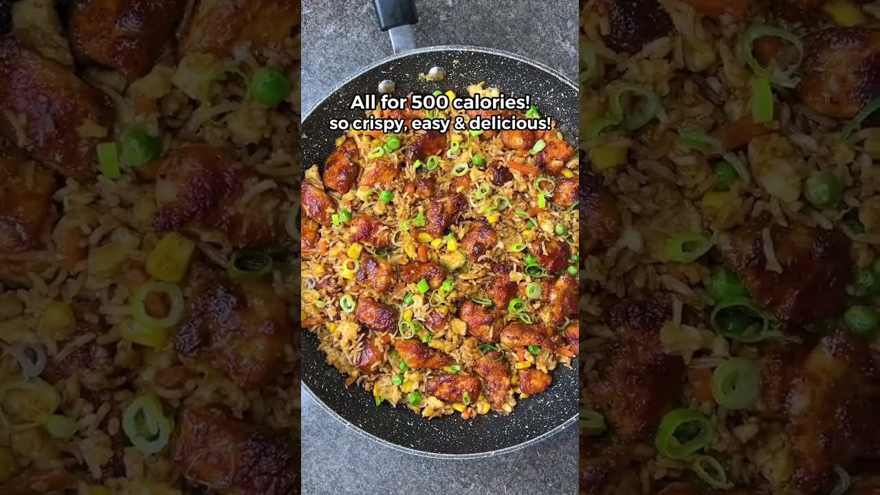 High Protein Crispy Chicken Fried Rice