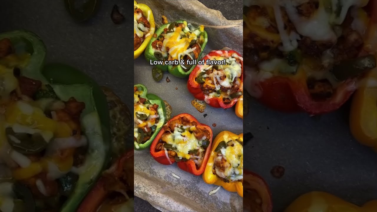 Low Carb Chicken Stuffed Peppers