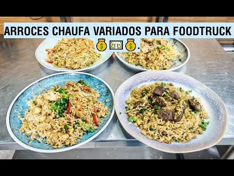 Four Chaufa Rice Styles for Food Truck or Street Cart