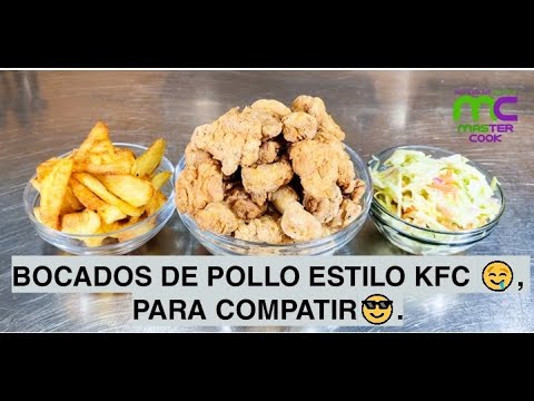 KFC-Style Crispy Chicken Bites with Coleslaw and Fries