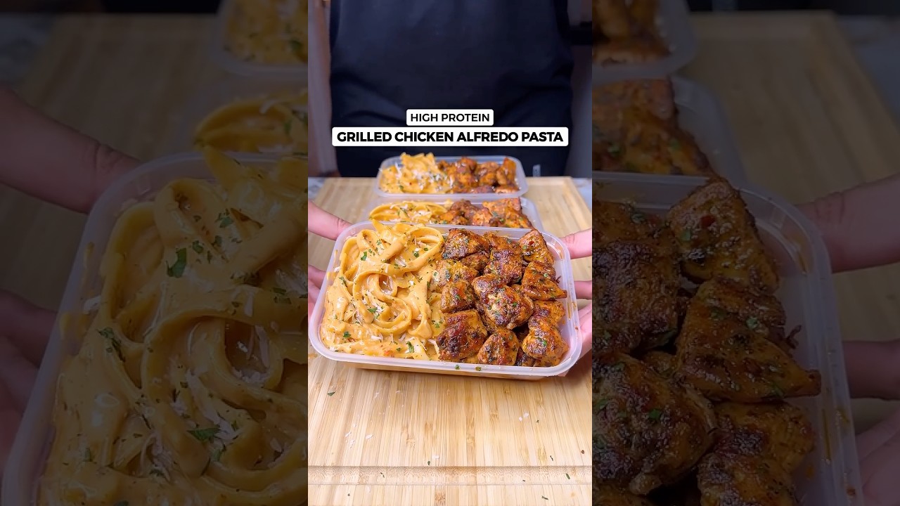 High Protein Grilled Chicken Alfredo