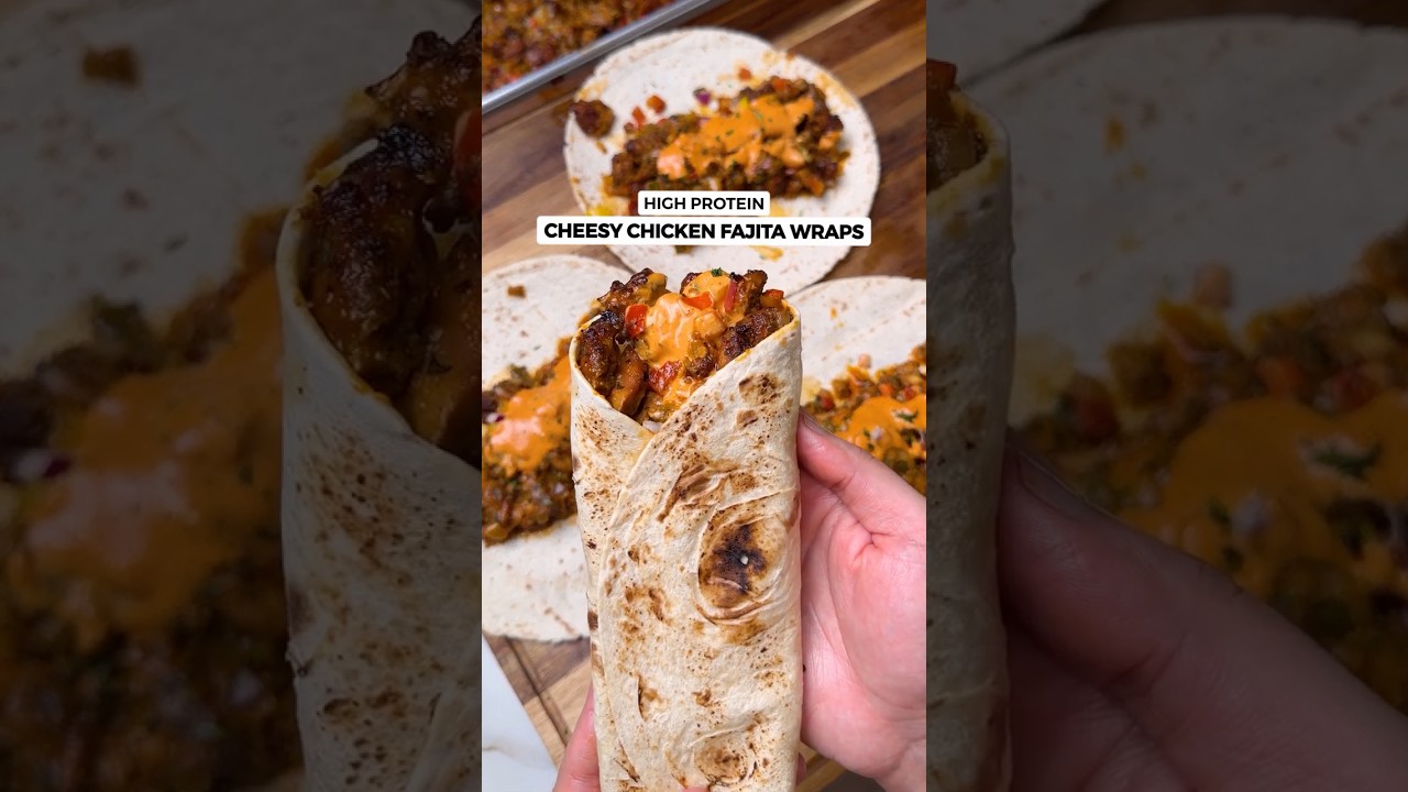 Cheesy Chicken Fajita Wraps (Sheet Pan)