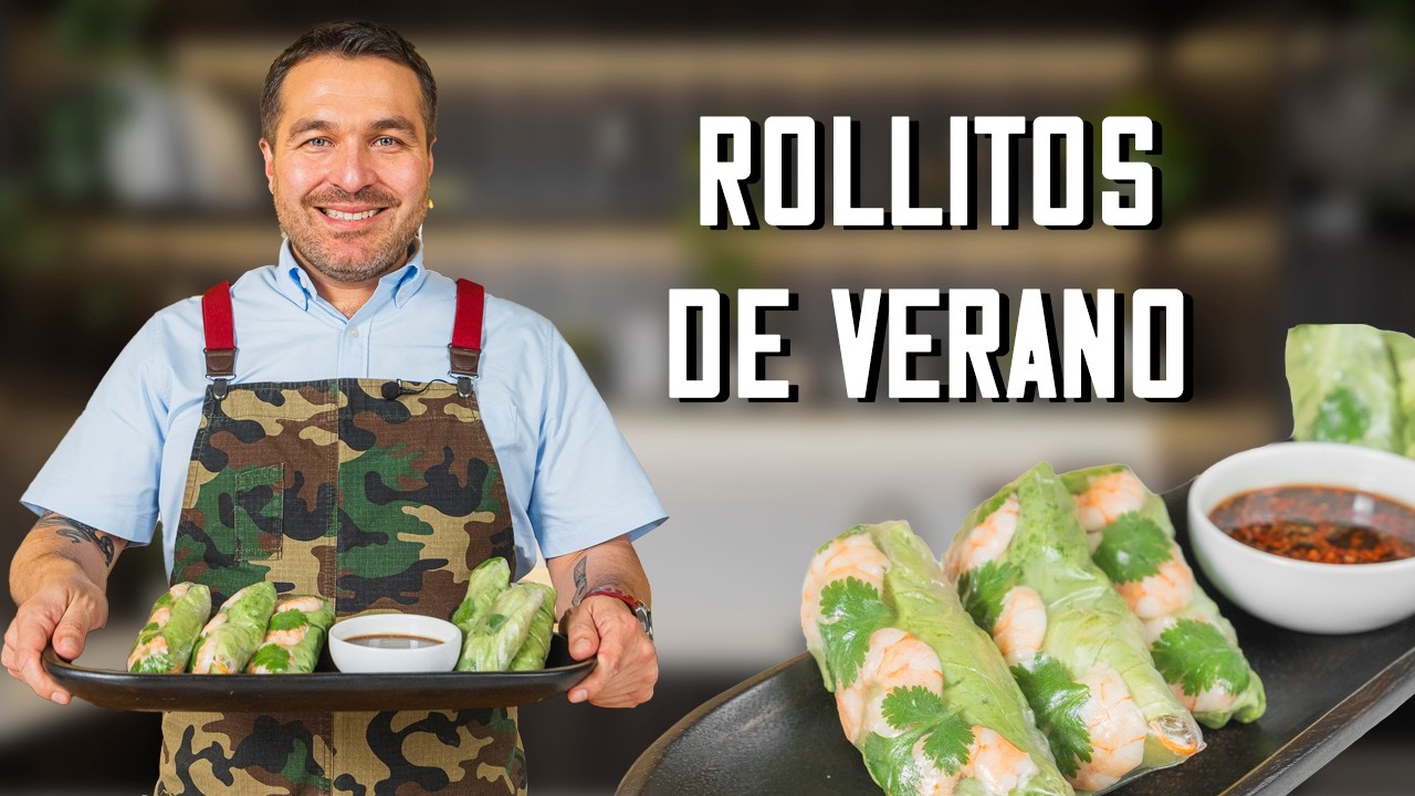 Summer Rolls with Chashu Pork and Sesame Vinaigrette