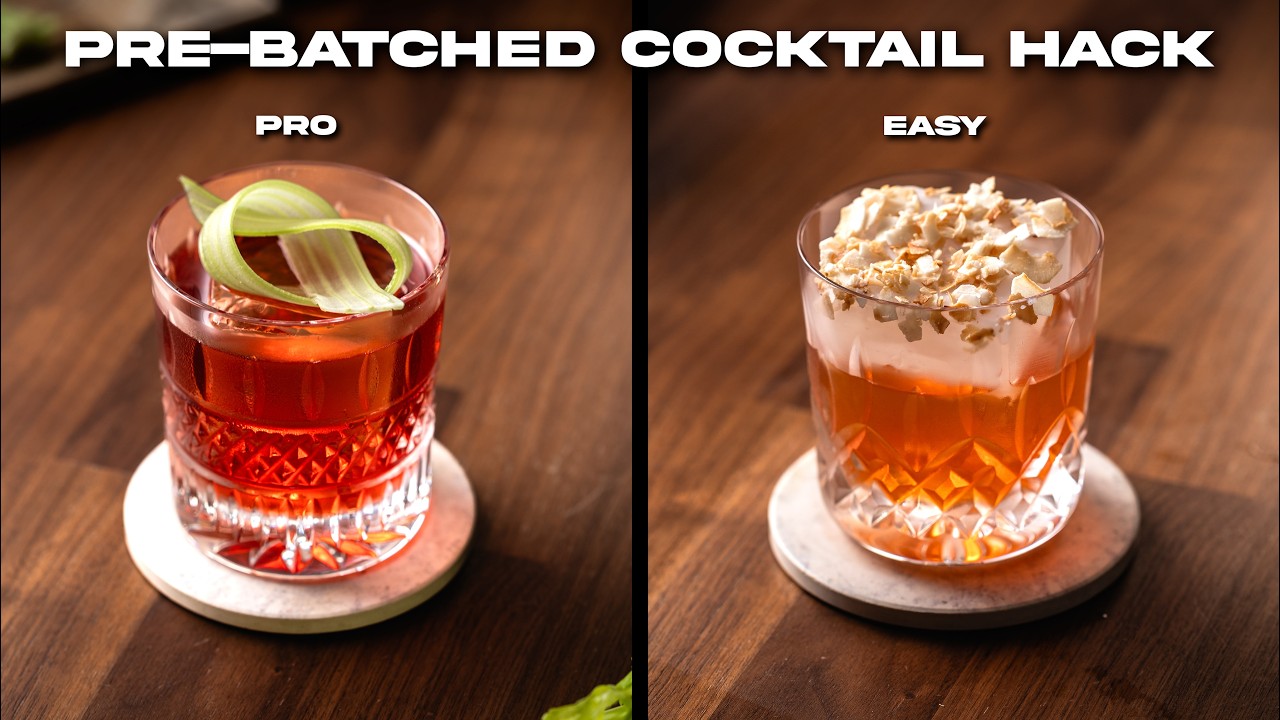 Pre-Batched Cocktails: Coconut Old Fashioned & Celery Negroni