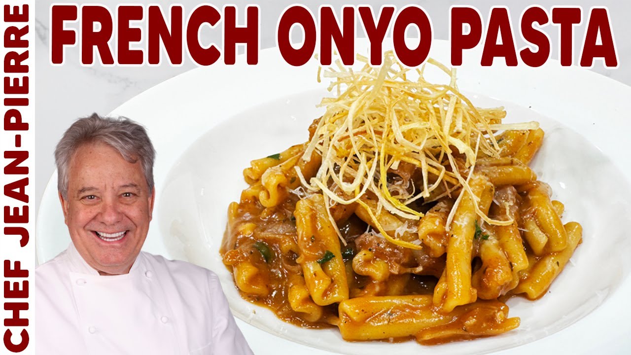 French Onion Pasta with Crispy Leeks