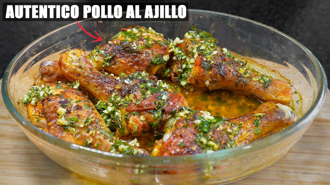 Authentic Peruvian Pollo al Ajillo (Garlic Chicken) with Cauliflower-Potato Puree